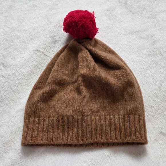 New J Crew 100% Cashmere heart beanie main image 5
